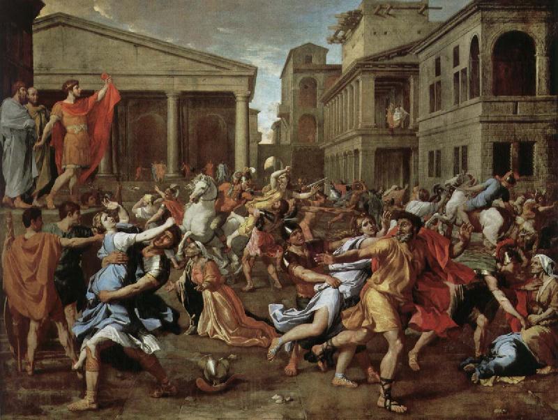 Nicolas Poussin Robbery sabine women Norge oil painting art